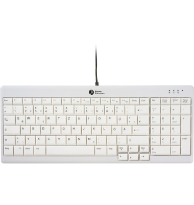 Tastatur UltraBoard 960 V2, DE, kabelgebunden, mit Nummernblock, silber/wei&szlig;
