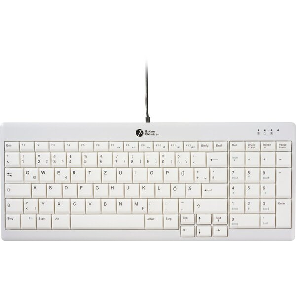 8719274677611 - Tastatur UltraBoard 960 V2 DE kabelgebunden mit Nummernblock silber weiß 8719274677611 Bakker und Elkhuizen