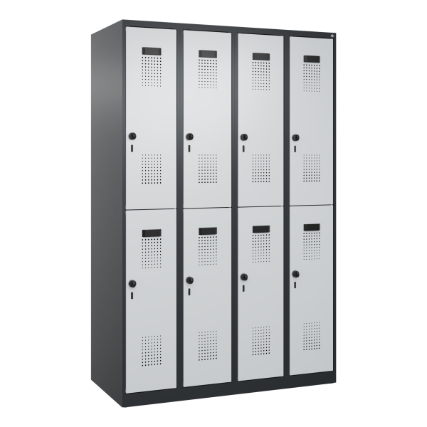 4068427382945 - C+P Spind Evolo PLUS Doppel 8Fächer 1850x1200x500 sgr lgr 4068427382945 CP-Möbel