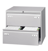 H&auml;ngeregistraturschrank CDF2645 Light, lichtgrau, 2 Schubladen, 2-bahnig
