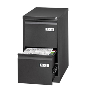H&auml;ngeregistraturschrank IPCCA12633 Light, schwarz, 2 Schubladen, 1-bahnig