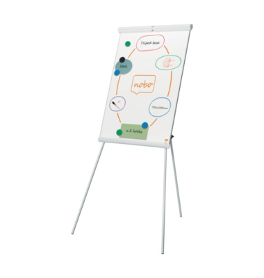 Flipchart Stahl lackiert magnetisch wei&szlig;