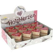 Herz mit Spruch Mangoholz sortiert