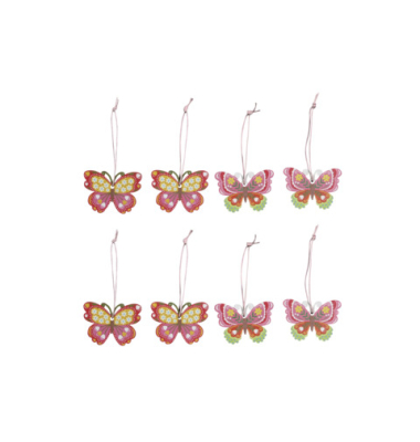 Behang 8ST Schmetterling bunt