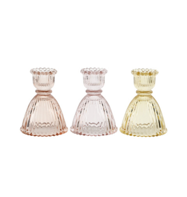 Kerzenhalter Glas sortiert