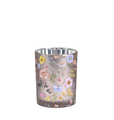 Windlicht 682404012998 Blumen bunt 