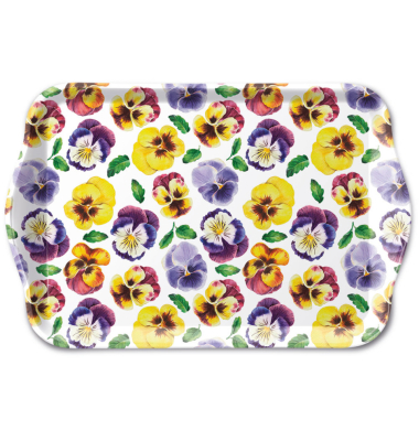 Frühj.Tablett 13x21cm Stiefmütterchen