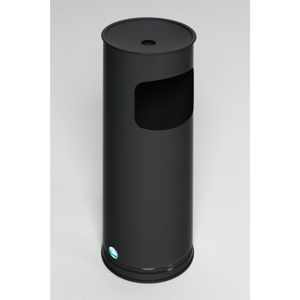 4030695035526 - Kombi-Ascher VAR rund 17 l für Innen & Außen mit Sieb & Kantenschutz Ø 250 x H 610 mm Stahlblech anthrazit