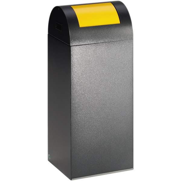 4030695210008 - VAR Selbstlöschender Wertstoffsammler Volumen 60 l BxHxT 320 x 800 x 320 mm antiksilber Klappe gelb