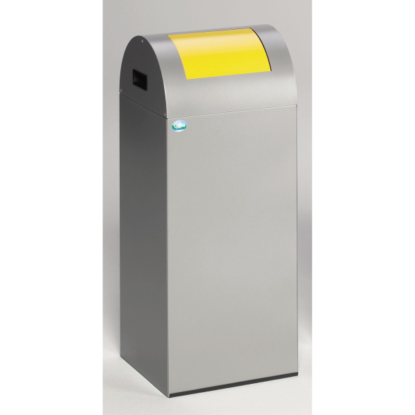 4030695210107 - VAR Selbstlöschender Wertstoffsammler Volumen 60 l BxHxT 320 x 800 x 320 mm silber Klappe gelb
