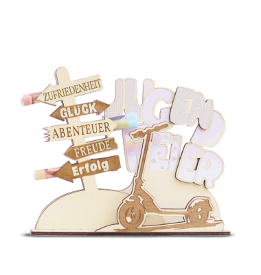 Geldgeschenk Holzaufsteller Jugendfeier