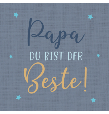 Motivserviette 33x33cm Papa Spruch
