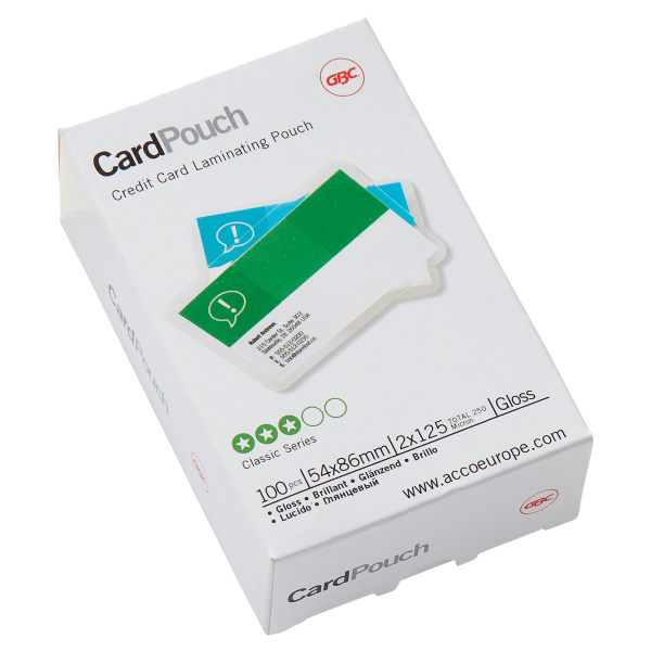 0033816028616 - Laminierfolien Card Pouch Classic 3740300 Karten 54x86mm 125mic x2 glänzend 0033816028616 100 Stück