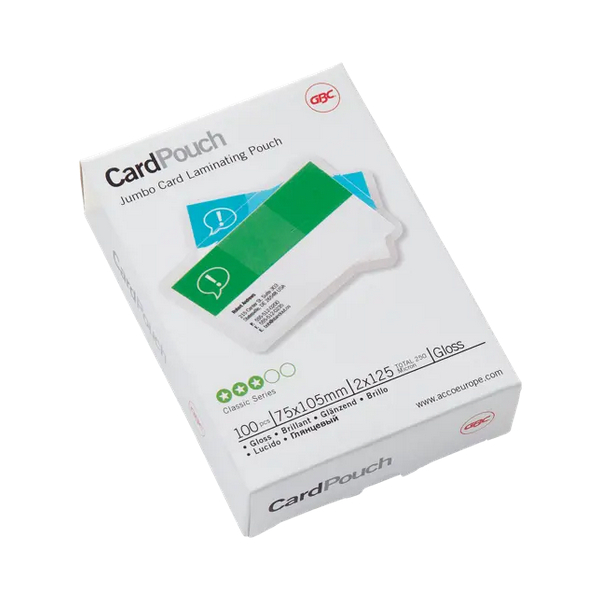 0033816028647 - Laminierfolien Card Pouch Classic 3740303 Karten 75x105mm 125mic x2 glänzend 0033816028647 100 Stück