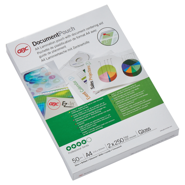 0033816030916 - Laminierfolien EZ-In Document Pouch Professional 3740449 A4 216x303mm 250mic glänzend 0033816030916 50 Stück