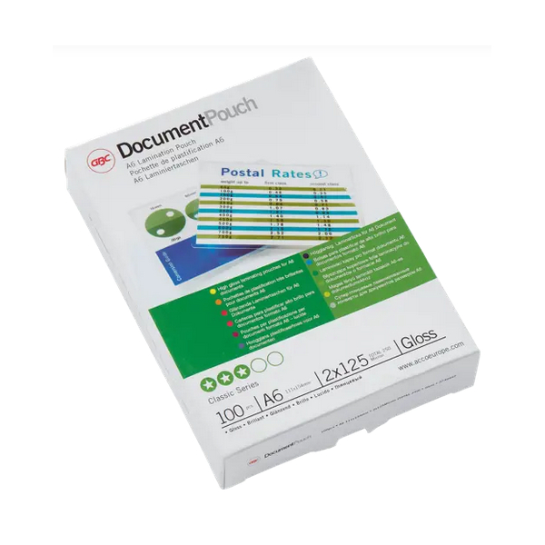 0033816030855 - Laminierfolien Document Pouch Classic 3740442 A6 111x154mm 125mic x2 glänzend 0033816030855 100 Stück