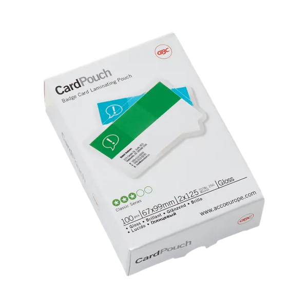 0033816034891 - Card Laminierfolien Visitenkarte & Kreditkarte Nein Glänzend 125 Mikron (2 x 125) Transparent 100 Stück