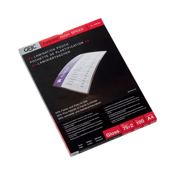 0033816048065 - Laminierfolien High Speed Pouch Designer 3747347 A4 216x303mm 75mic x2 glänzend 0033816048065 100 Stück