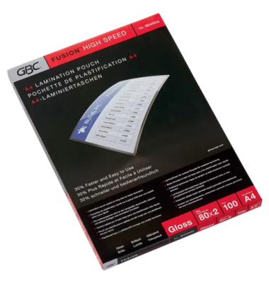 Laminierfolien HighSpeed Pouch Fusion IB049033, A4, 216x303mm, 80mic, gl&auml;nzend