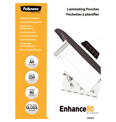 Laminierfolien Enhance80 Value Pack 5312903, A4, 224x300mm, 80mic, gl&auml;nzend