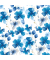 Motivservietten 212012, blau/wei&szlig; / blaue Blumen, 3-lagig, 33x33cm