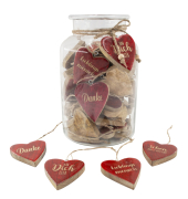 Behang Holzherzen sortiert