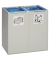 Abfallsammelsystem, 2x40 Liter, PolystyrolTragegriff Deckel Einsatz Griffrand