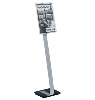 Infost&auml;nder CrystalSign 481919, A3, 113-125cm h&ouml;henverstellbar, silber