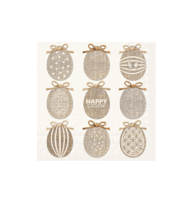Motivservietten 23316390, mehrfarbig / Ostern, 3-lagig, 33x33cm