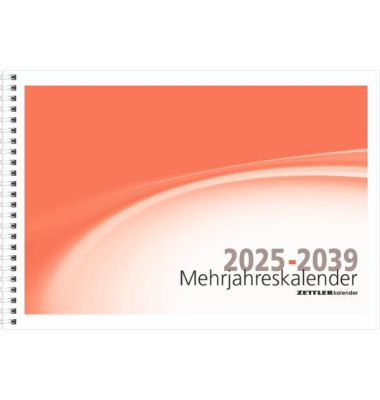 Mehrjahreskalender 991-1100, Langzeit-Jahresplaner, transparent, mit Motiv, 6 Monate / 1 Seite, 29,9x20,6cm (299x206mm), 2025-20
