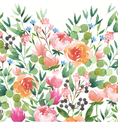 Motivservietten 212002 / Blumen, 3-lagig, 33x33cm