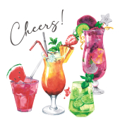 Motivserviette 33x33cm Kulinarik