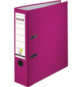 Ordner, DIN A4, PP, 80 mm, breit, auswechselbares R&uuml;ckenschild, brombeere