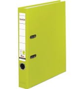 Ordner, DIN A4, PP, 50 mm, schmal, auswechselbares R&uuml;ckenschild, neongr&uuml;n