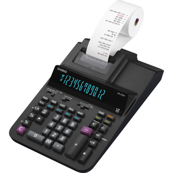 CASIO DR-200R-BK - Druckender Tischrechner CASIO DR-200R-BK