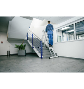 Teleskopleiter 032121, 4x  3 Stufen, alu, Aluminium