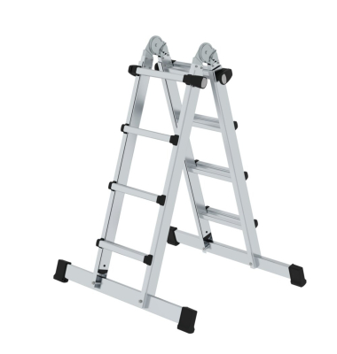 Teleskopleiter 032122, 4x  4 Stufen, alu, Aluminium