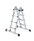 Teleskopleiter 032122, 4x  4 Stufen, alu, Aluminium