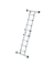 Teleskopleiter 032122, 4x  4 Stufen, alu, Aluminium