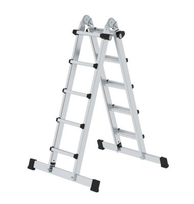 Teleskopleiter 032123, 2x  5 Stufen, alu, Aluminium