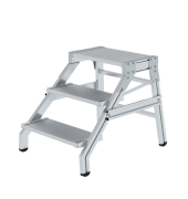 Podestleiter 050173, 3 Stufen, alu, Aluminium