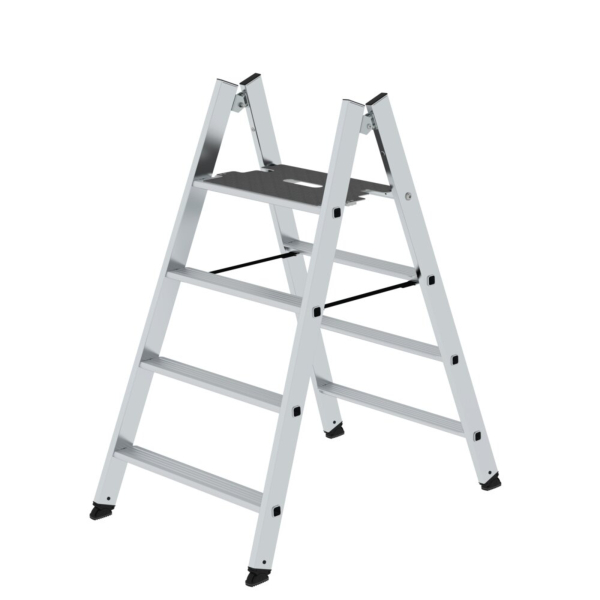4031405501843 - Munk Günzburger Steigtechnik MUNK Klapptritt beidseitig begehbar Alu natur 4 Stufen 299m AH
