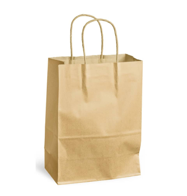 Papiertragetasche, 30108509, bis 6kg, 8,7 Liter, au&szlig;en 24x11x33cm, Papier, braun