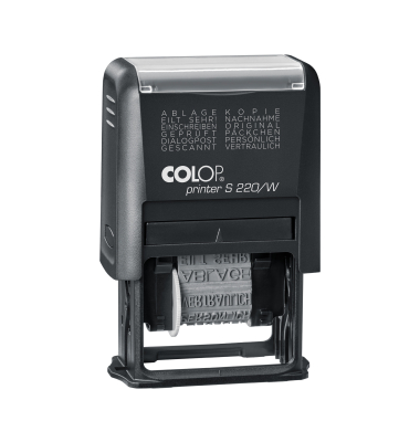 Textstempel Printer S 220W N selbstf&auml;rbend schwarz ohne Logo