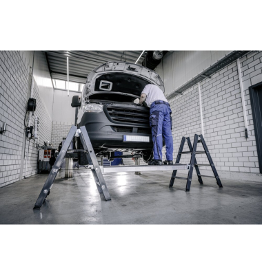 Klapptritt 050195 ML, 2x  3 Stufen, schwarz, Aluminium