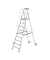 Podestleiter 051089, 9 Stufen, alu, Aluminium