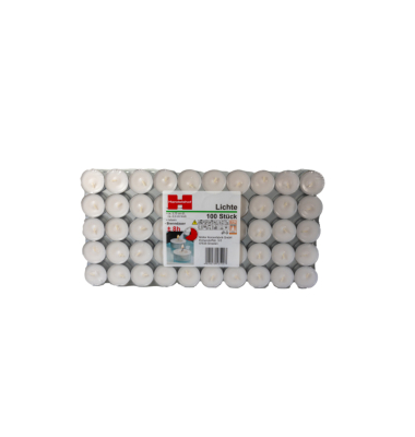Teelichter FLATPACK 9480012600 wei&szlig; 3,75cm ca. 8 Stunden Brenndauer