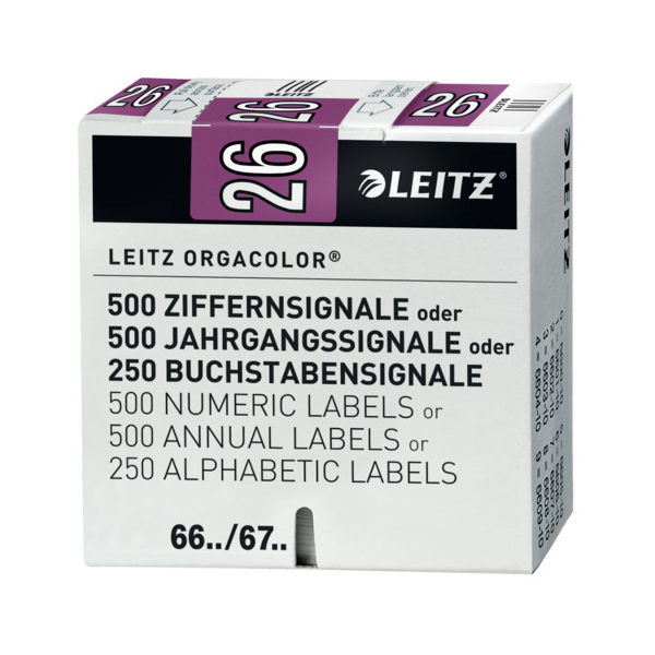 Leitz Stecksignal 2026 500ST violett 4002432141975 Leitz 500 Stück