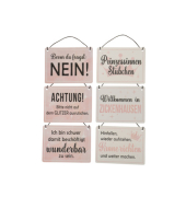 Schild M&auml;dchen Eisen sortiert