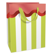 Geschenktragetasche Adria pinkgr&uuml;n